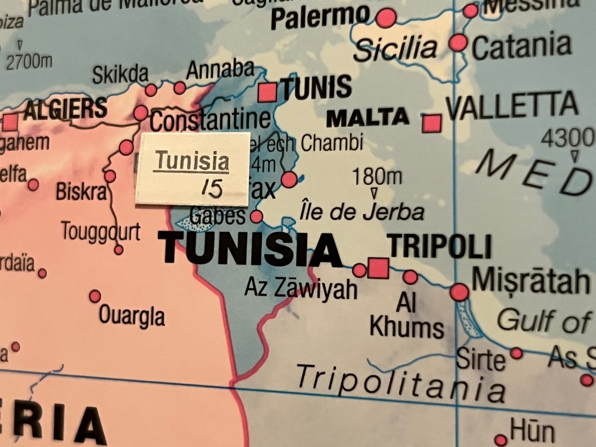 Tunisia is country #15